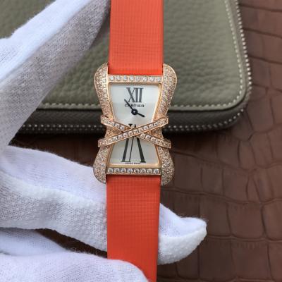 香港仿卡地亚手表 V6卡地亚CARTIER LIBRE系列WJ306014腕表 橙色绢丝带 女士石英手表