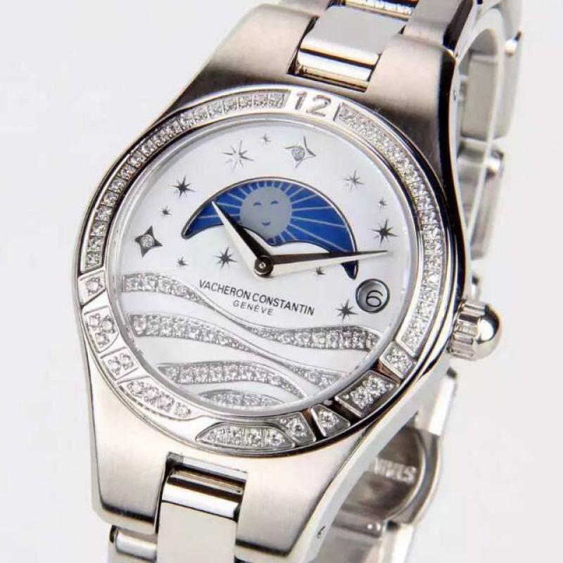 江诗丹顿V.Constantin传承系列 女士腕表 进口石英钢带手表